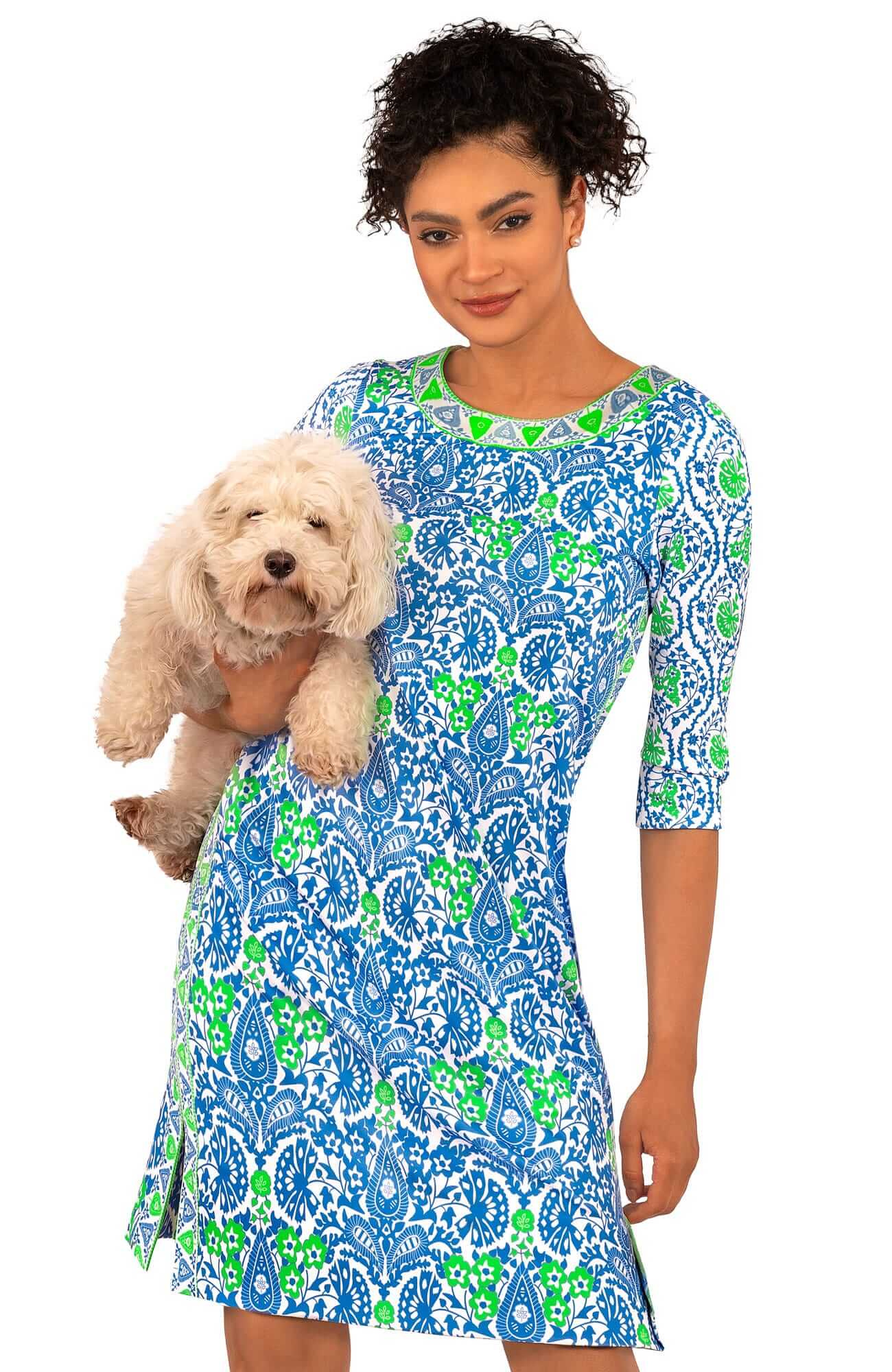 Jersey Bateau Breeze - East India - Final Sale Blue Green