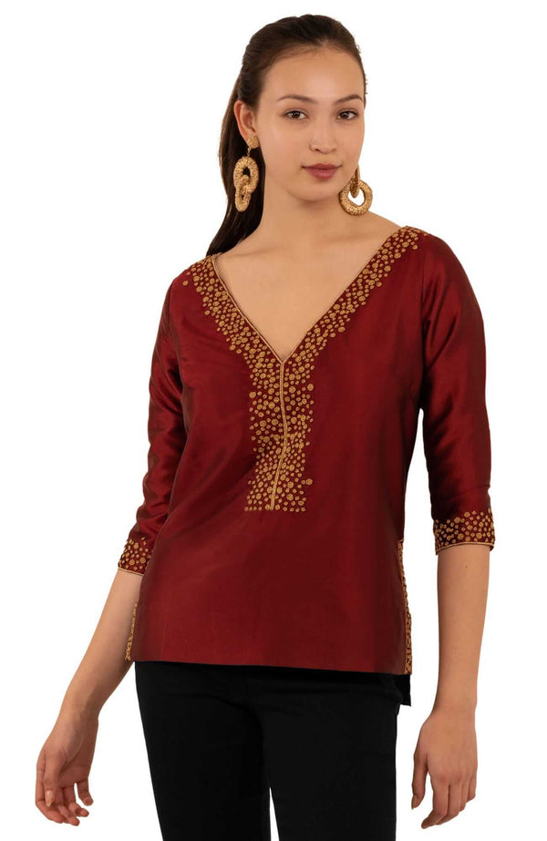 Hand Beaded Tunic - Simply Chic - Final Sale - Gretchen Scott LLC