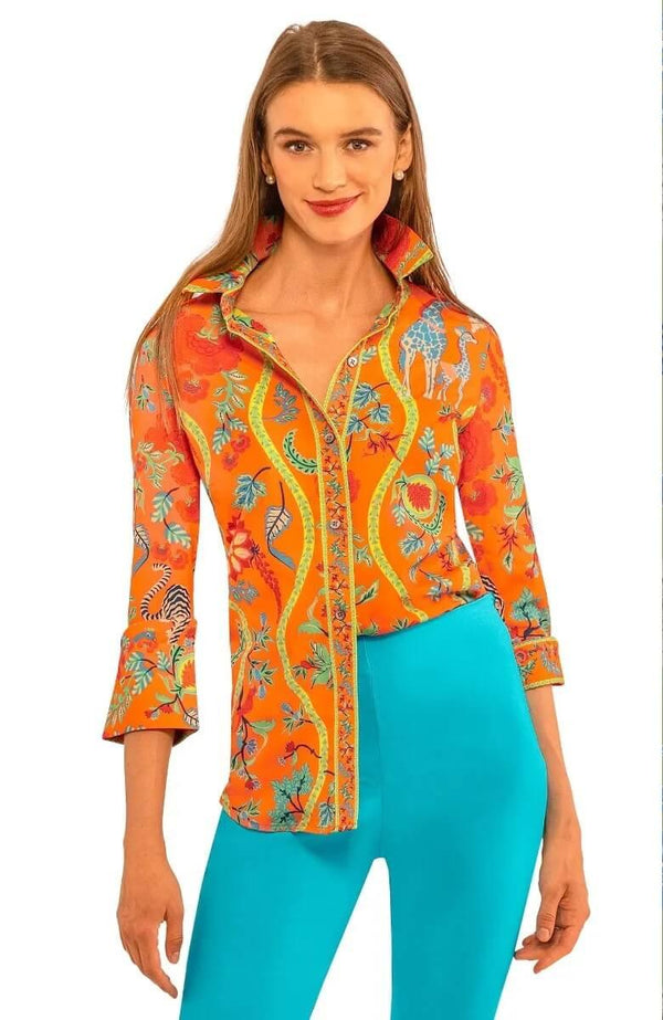 Boyfriend Shirt - Jungle Symphony - Gretchen Scott