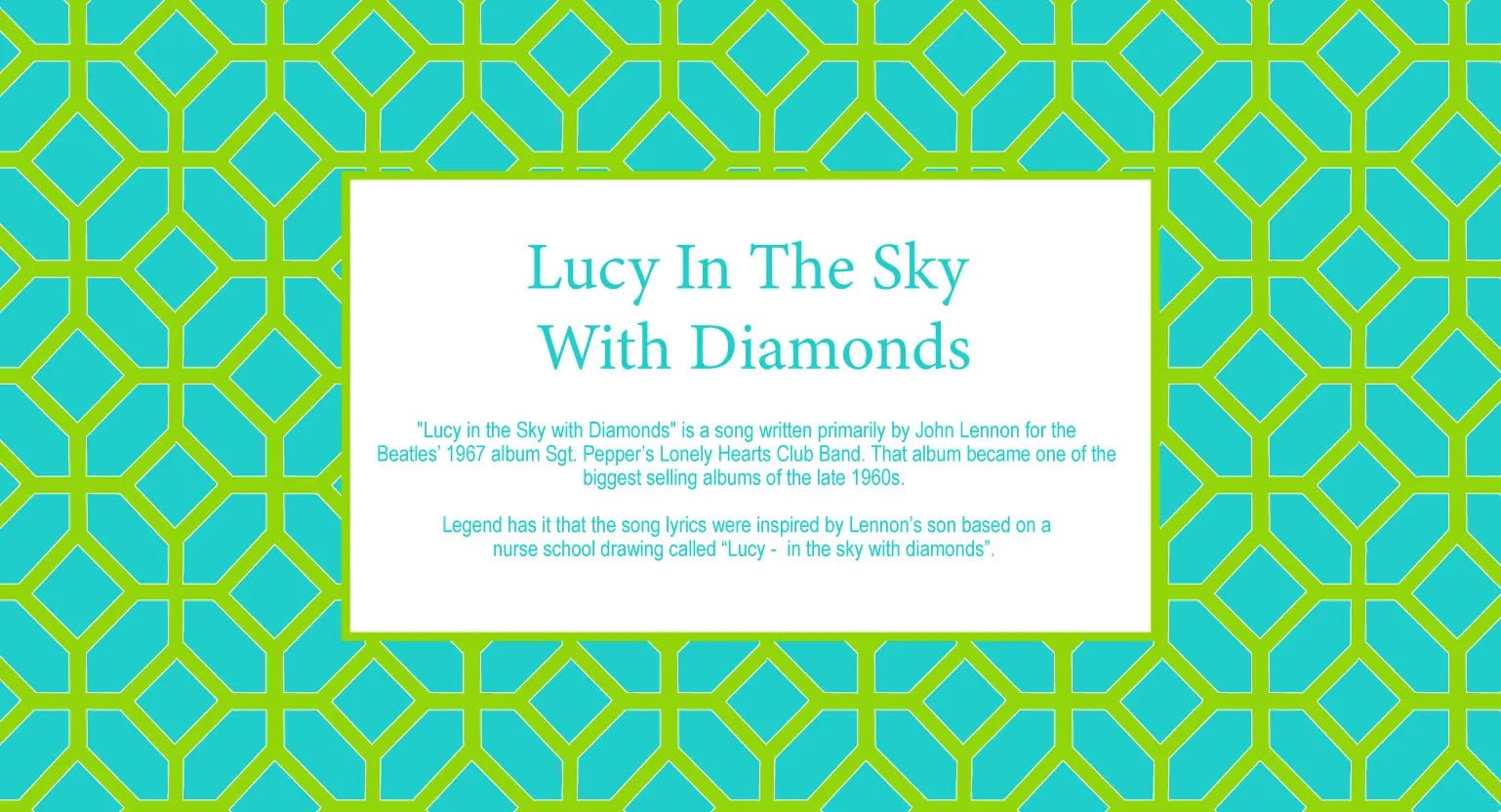 Lucy In The Sky With Diamonds - Gretchen Scott