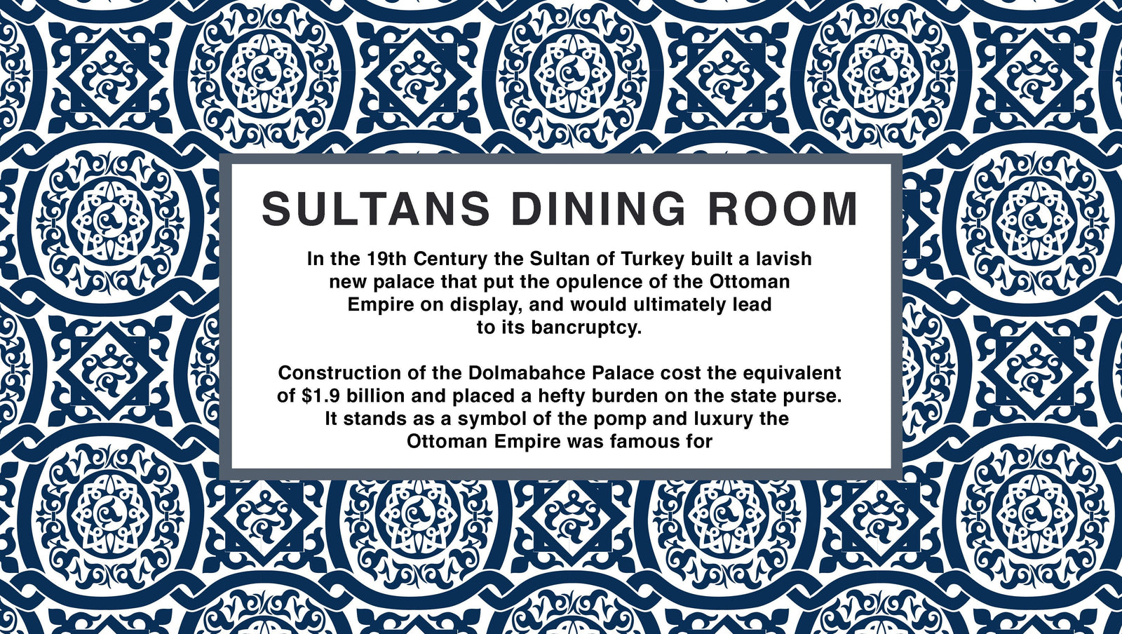 Sultan's Dining Room - Gretchen Scott