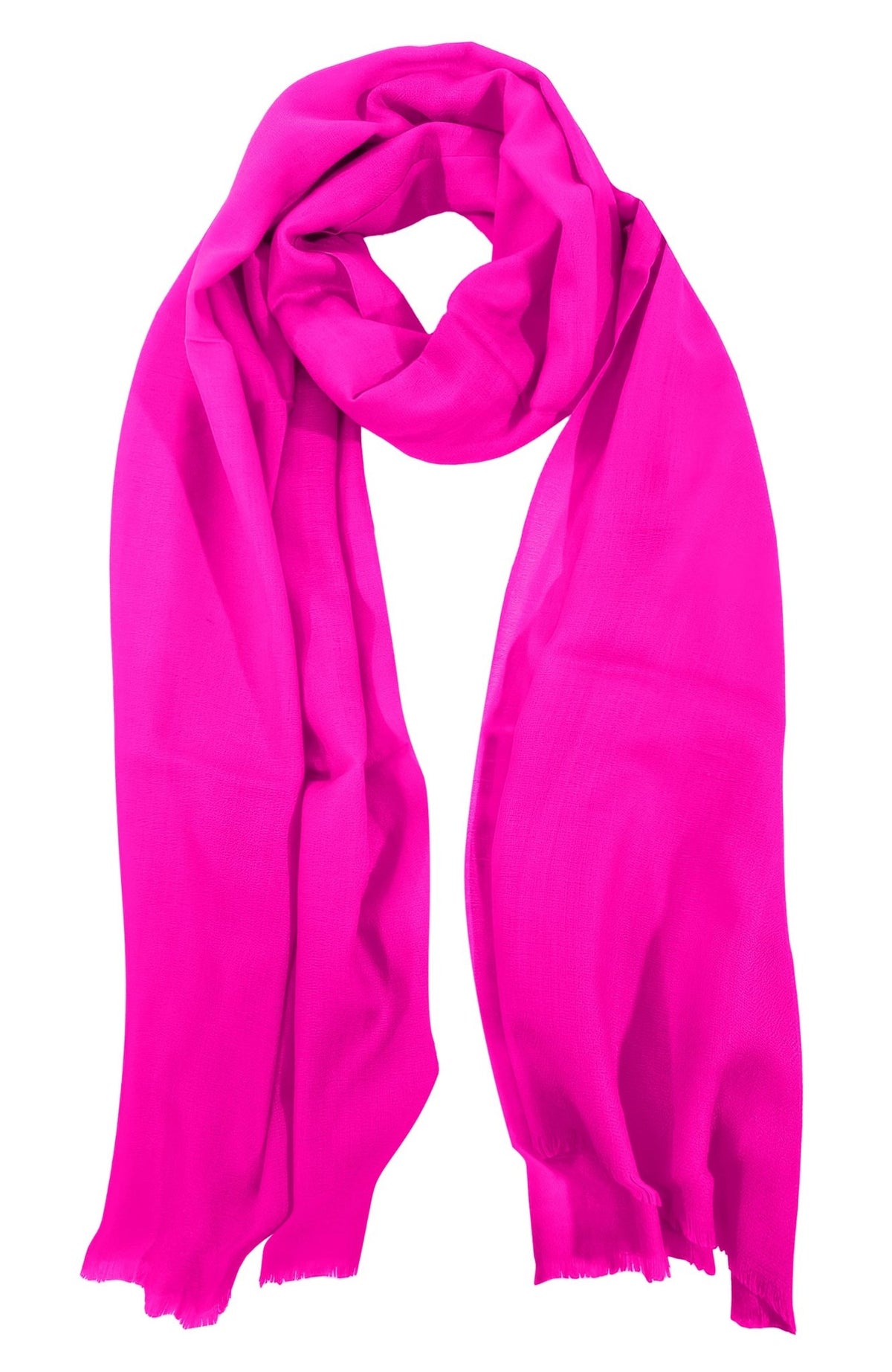 100% Cashmere Pashmina Scarf/Shawl - Classic Hot Pink