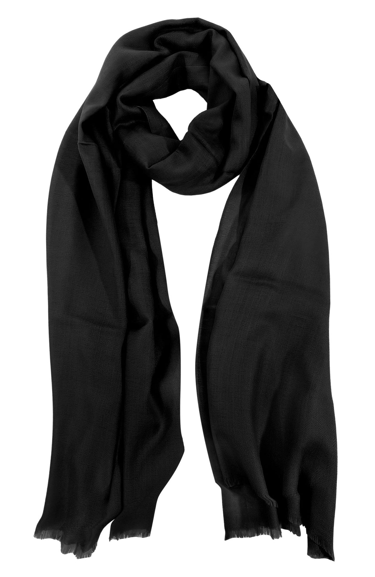 100% Cashmere Pashmina Scarf/Shawl - Classic Black