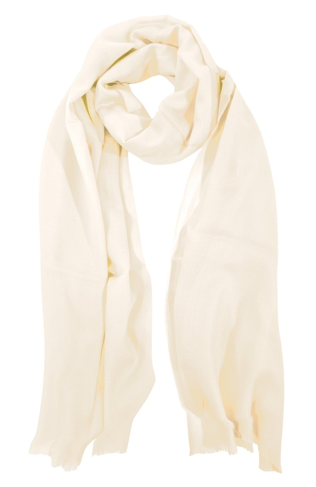 100% Cashmere Pashmina Scarf/Shawl - Classic Creme