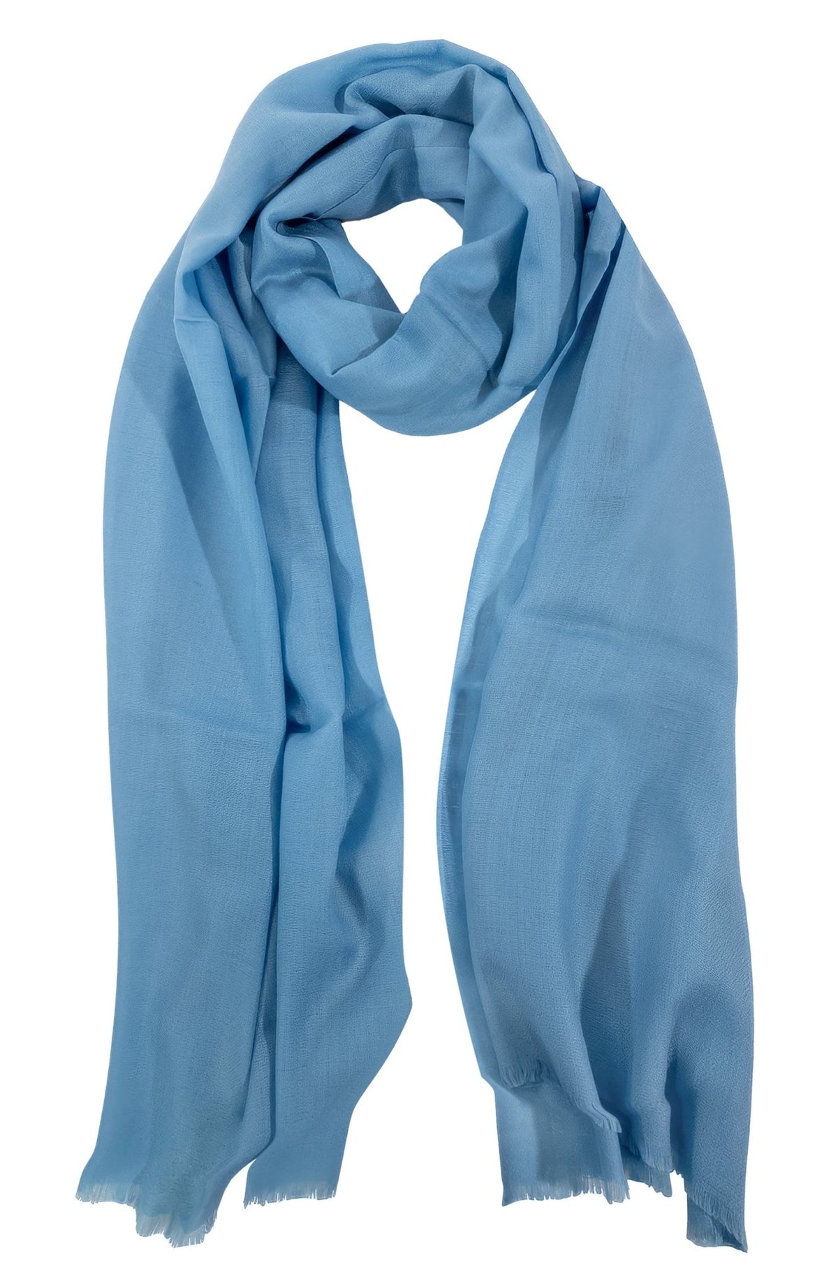 100% Cashmere Pashmina Scarf/Shawl - Classic Light Blue