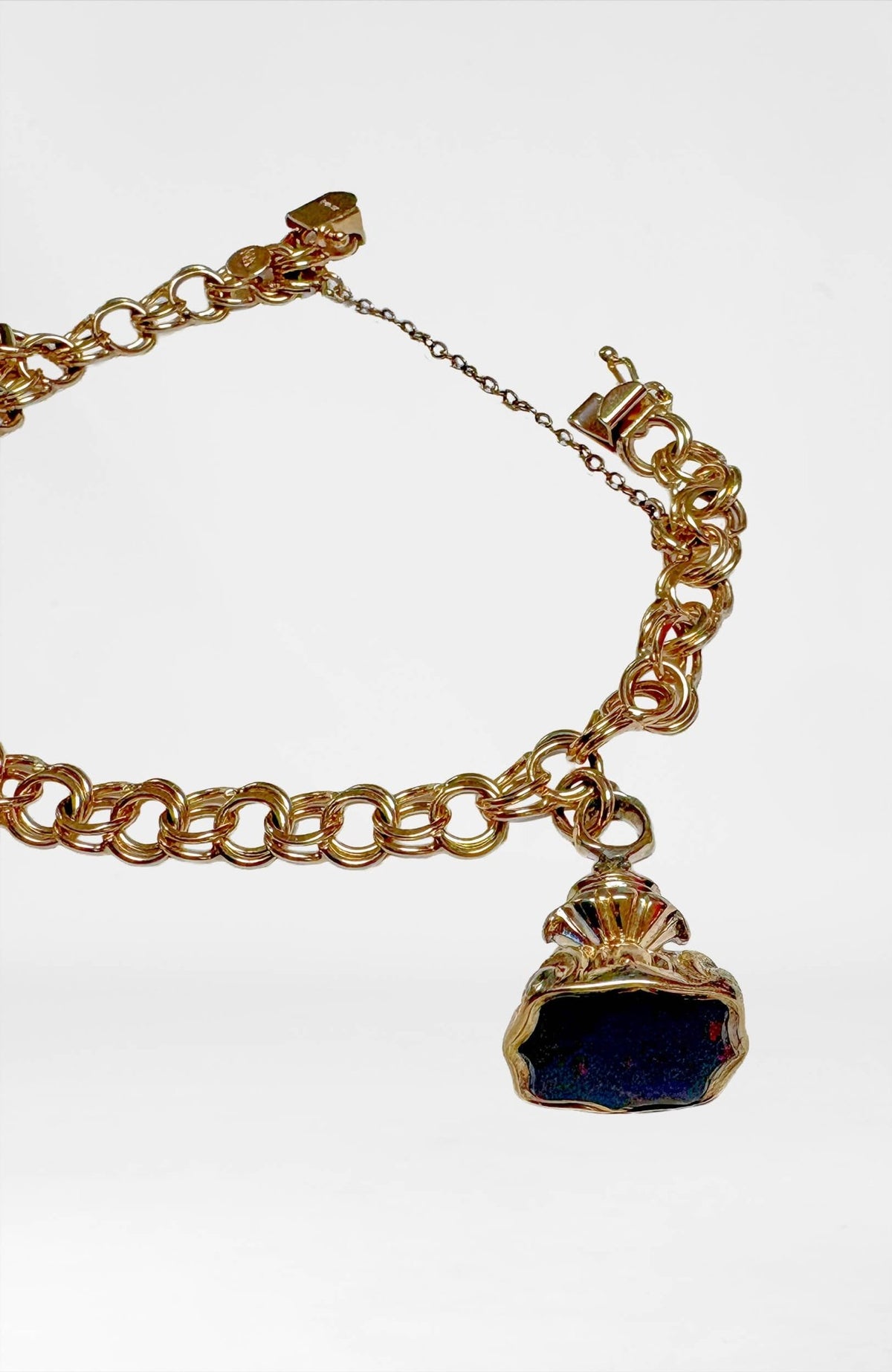 14k Bracelet With Three Fobs - Gretchen Scott
