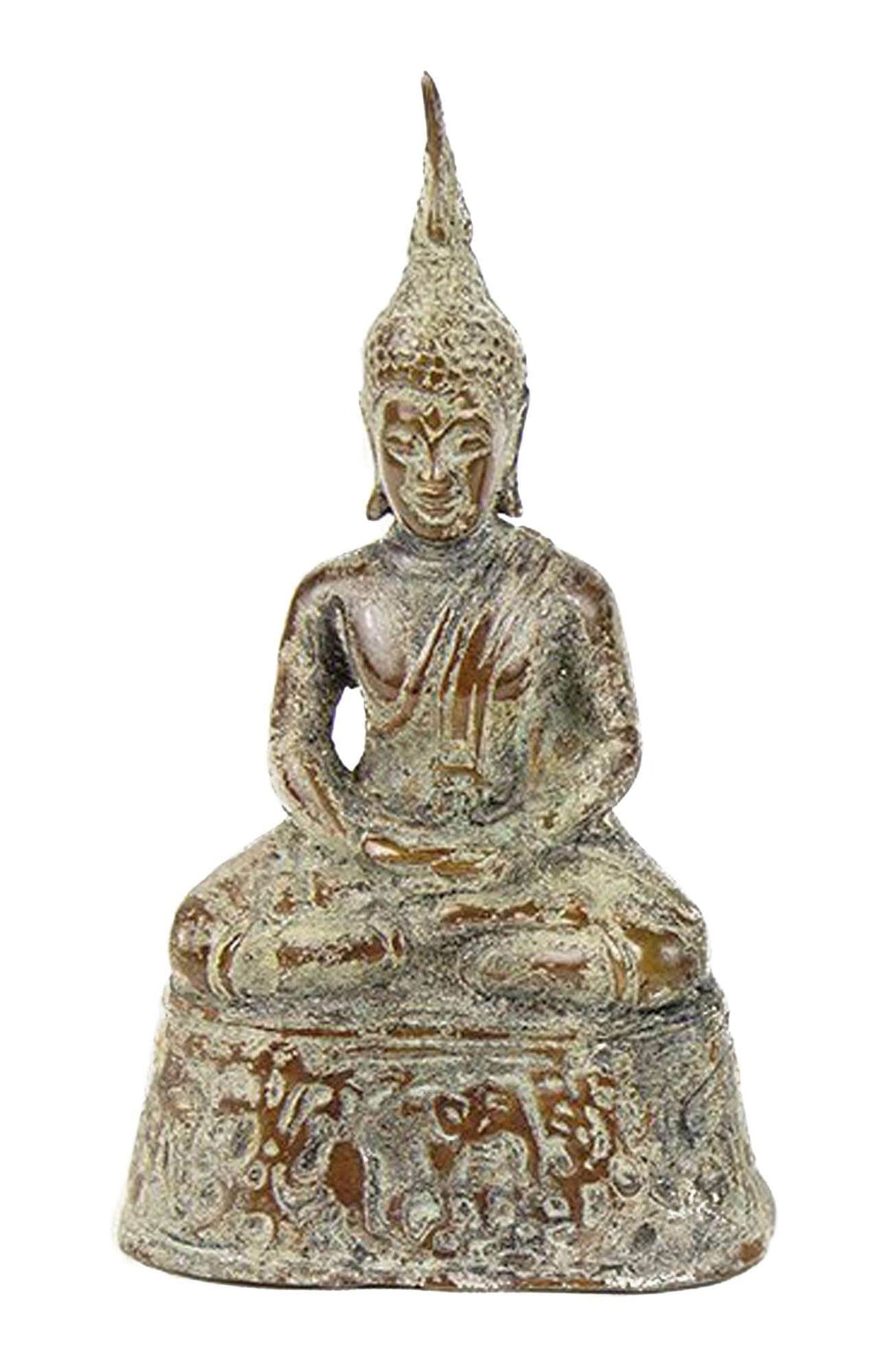 17thc Thai Buddha - 8.5&quot; Periwink Orange One Size