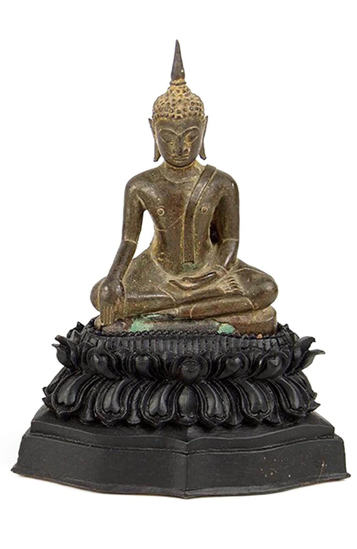 17thc Thai Buddha - 8.5&quot; Periwink Orange One Size