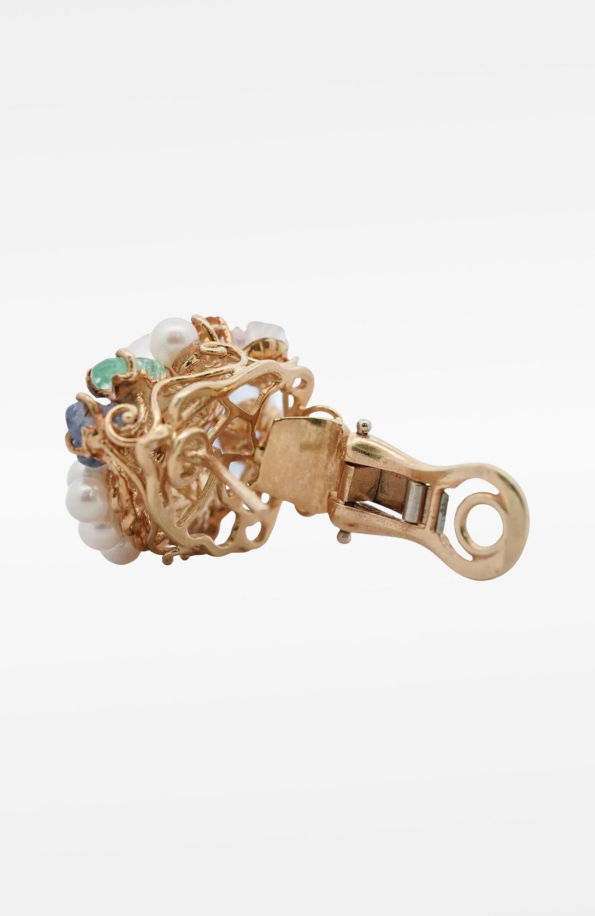 18k Gold Santagostino Gemstone & Pearl - Gretchen Scott