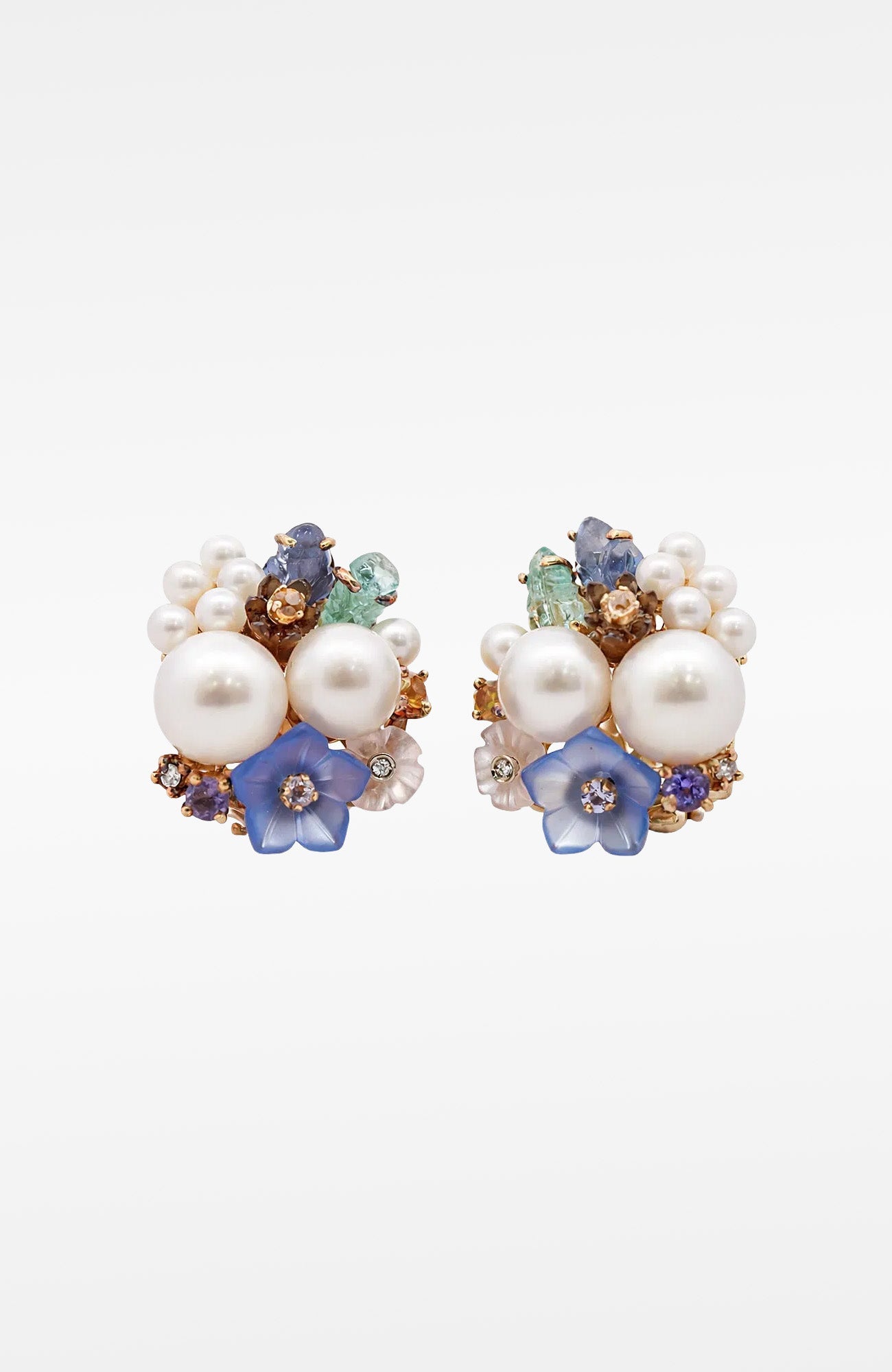 18k Gold Santagostino Gemstone & Pearl - Gretchen Scott