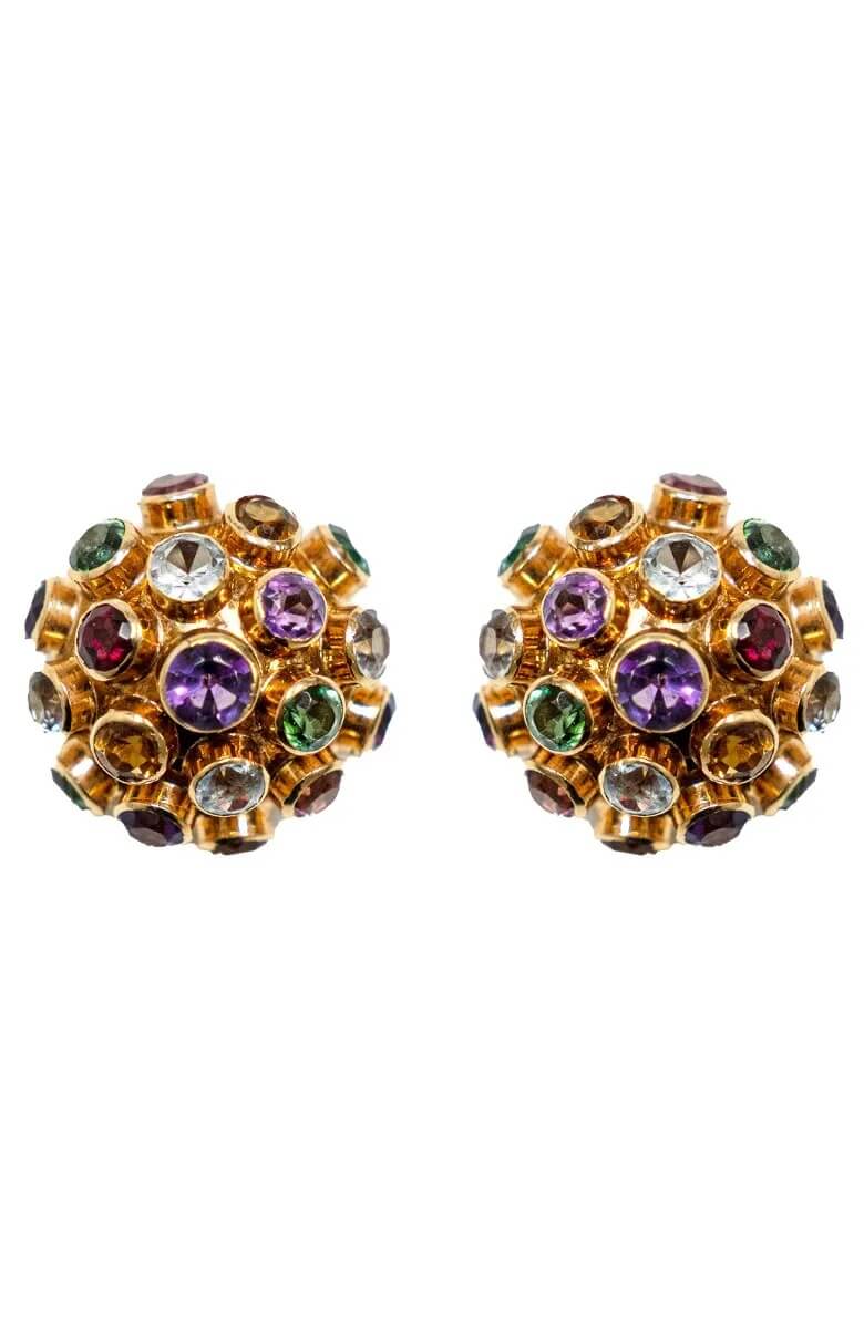 18K Gold Sputnik Earrings