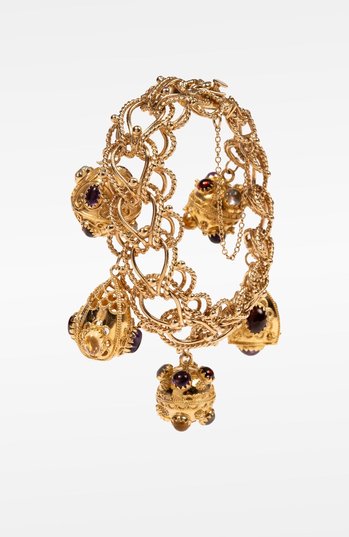 18k Yellow Gold Set Of 5 Large Etruscan Gold One Size