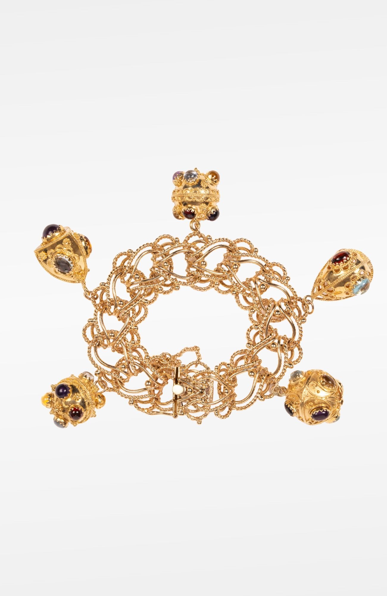 18k Yellow Gold Set Of 5 Large Etruscan Gold One Size
