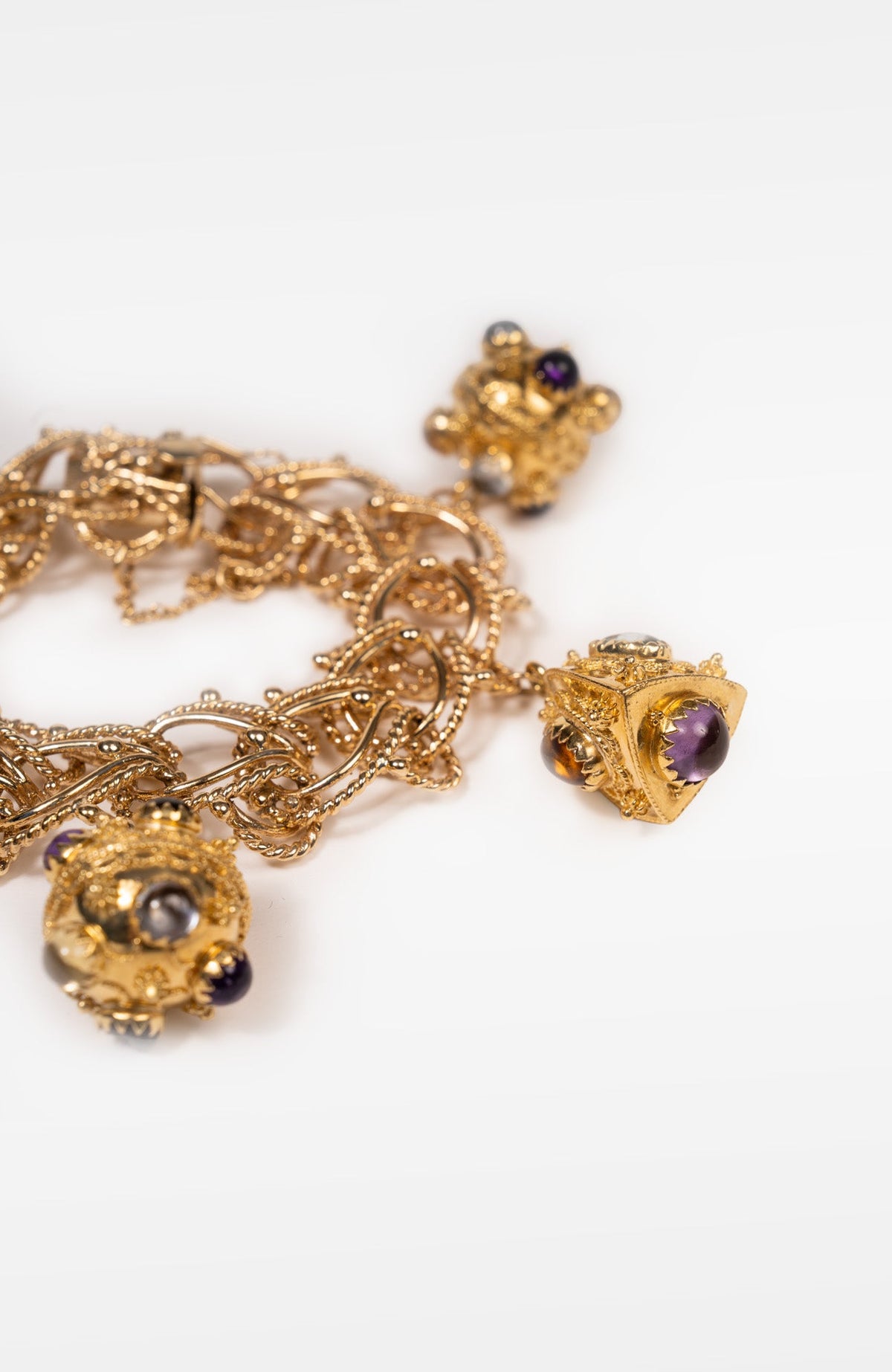 18k Yellow Gold Set Of 5 Large Etruscan Gold One Size
