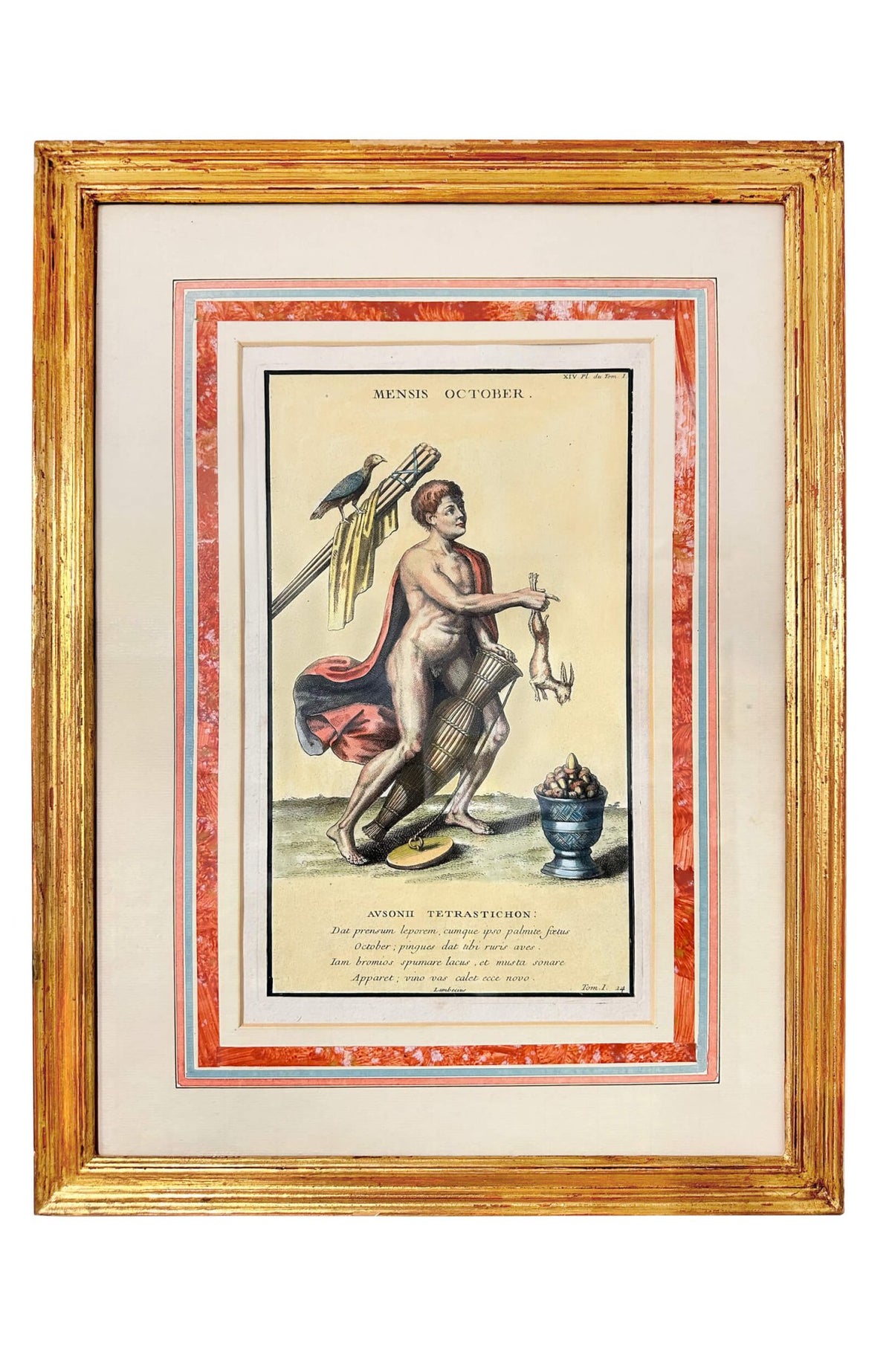 18th Centry Hand Colored Engravings - Months Of The Year (Set of 12)
