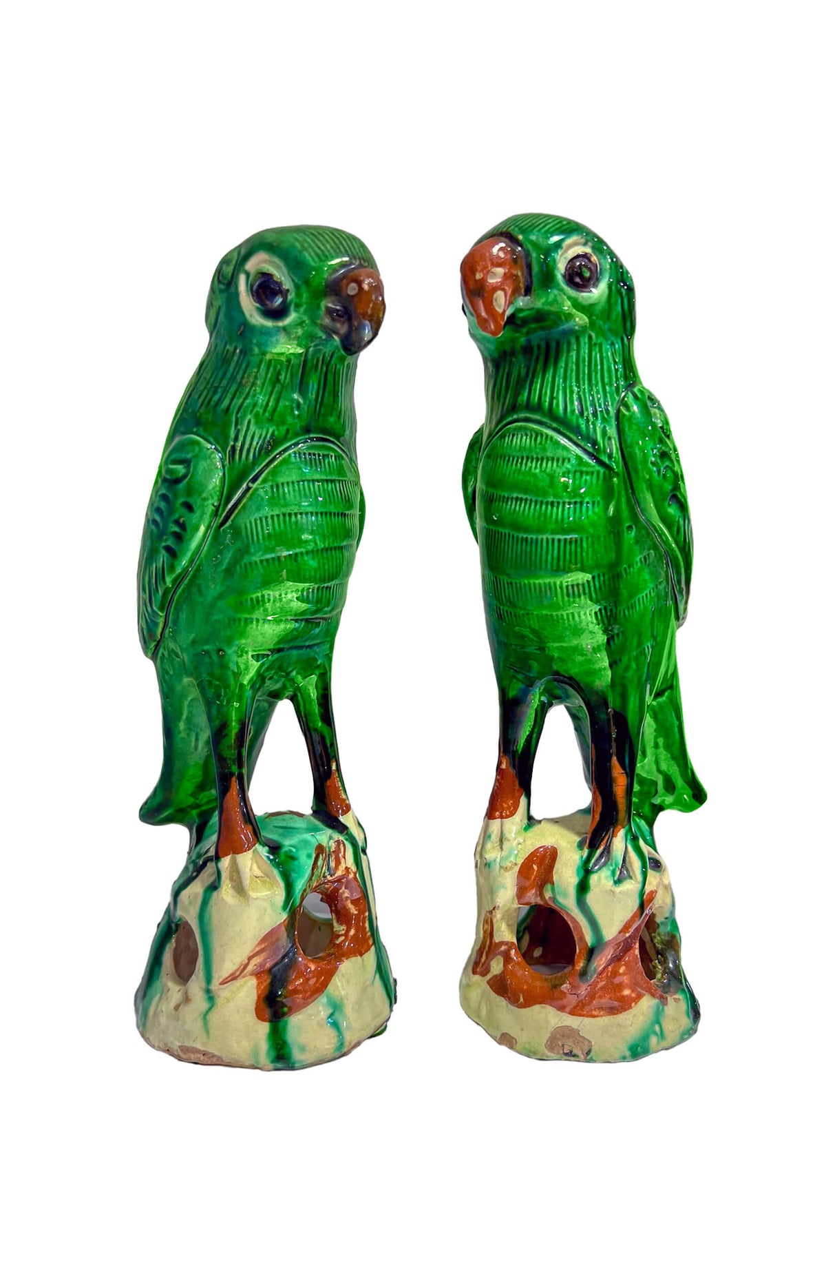 Set of Antique 19th Century Parrots