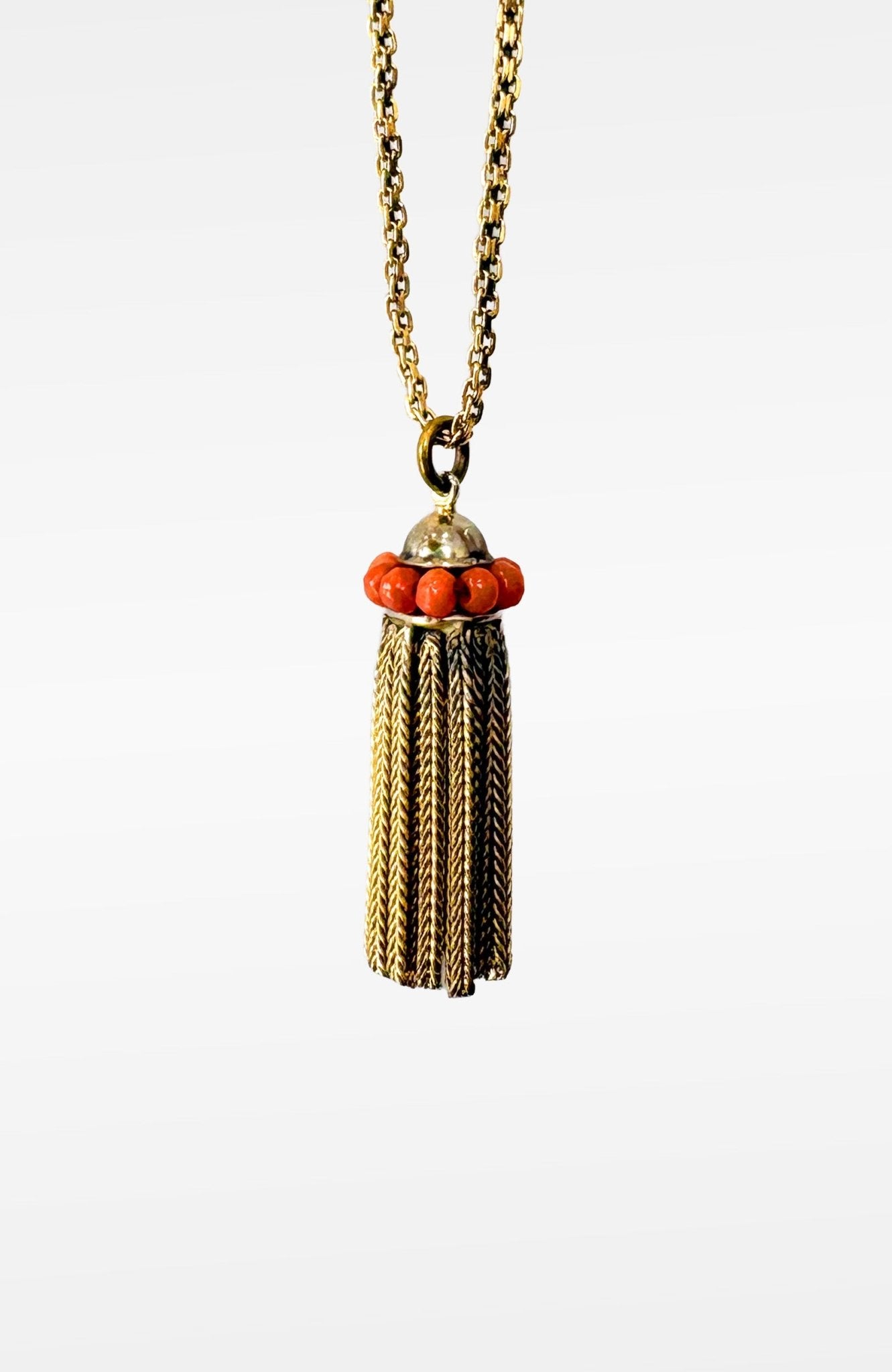19th Century Coral Tassel Pendant