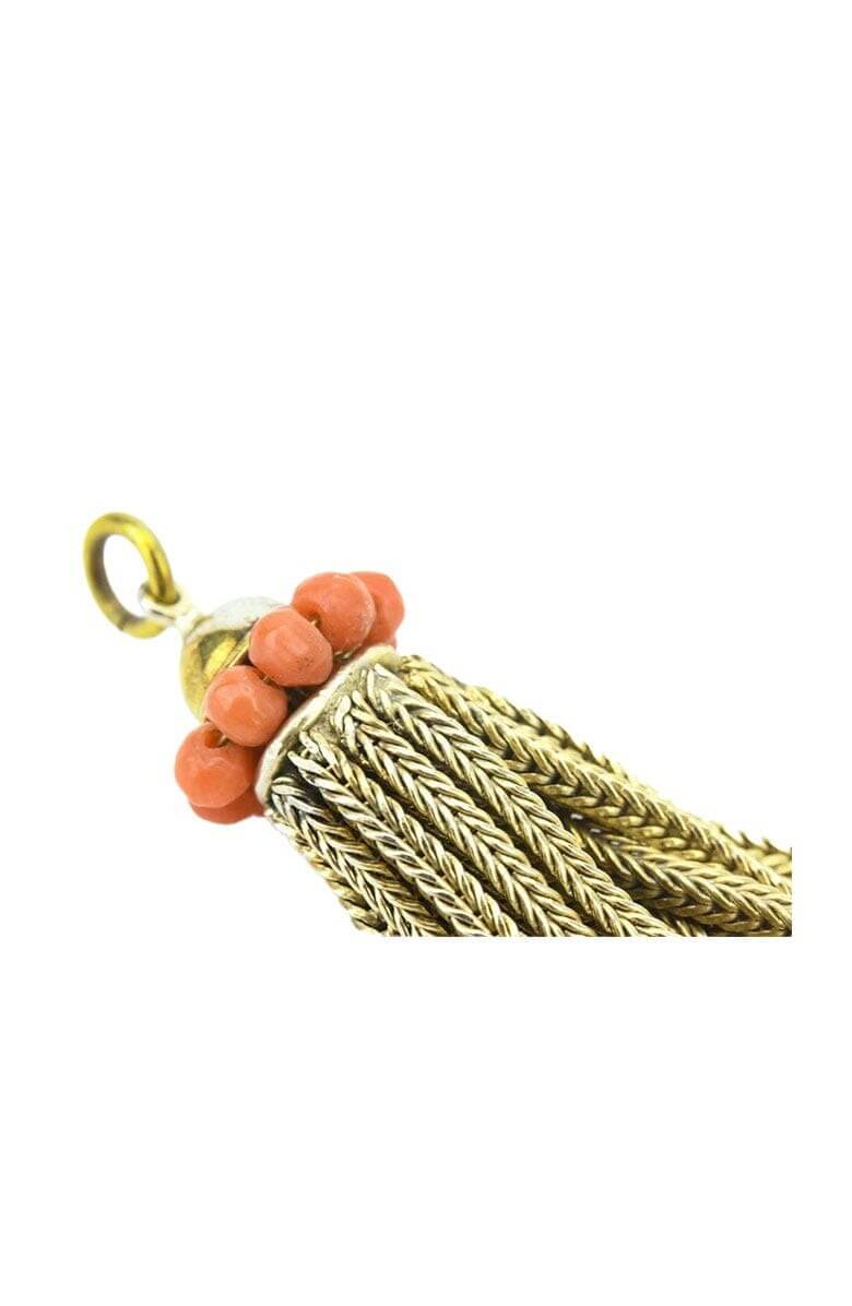19th Century Coral Tassel Pendant
