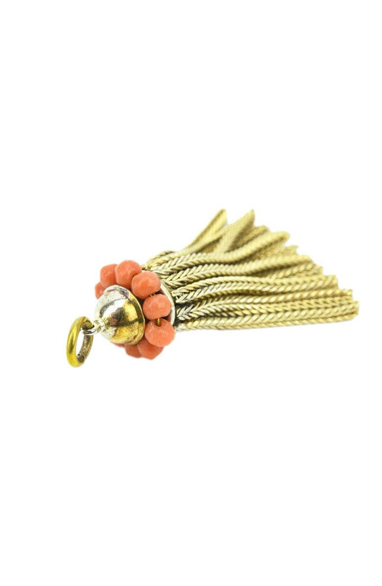 19th Century Coral Tassel Pendant