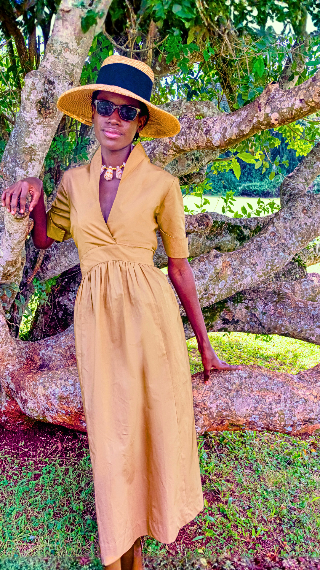 June Maxi Dress - Solid - Final Sale Khaki