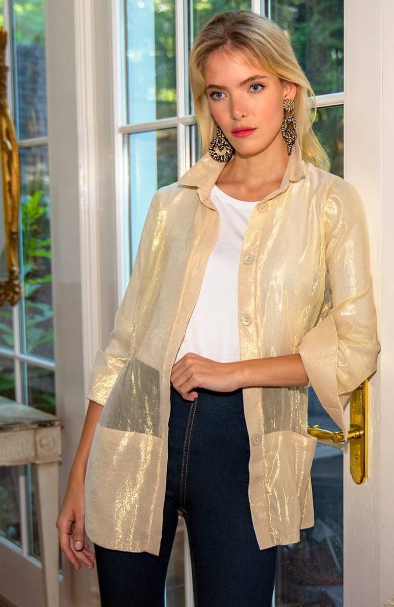 The Safari Jacket - Glinda Lurex - Final Sale Gold