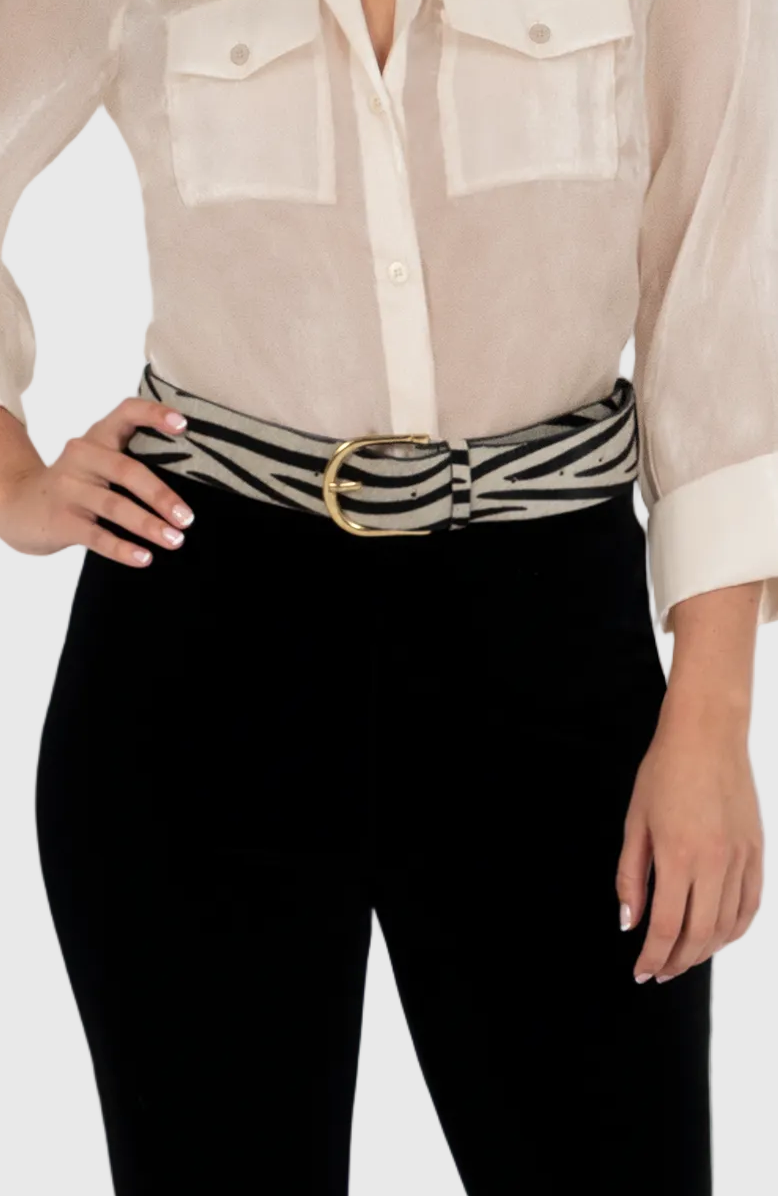 1 or 2 Inch Belted Bliss - Zebra