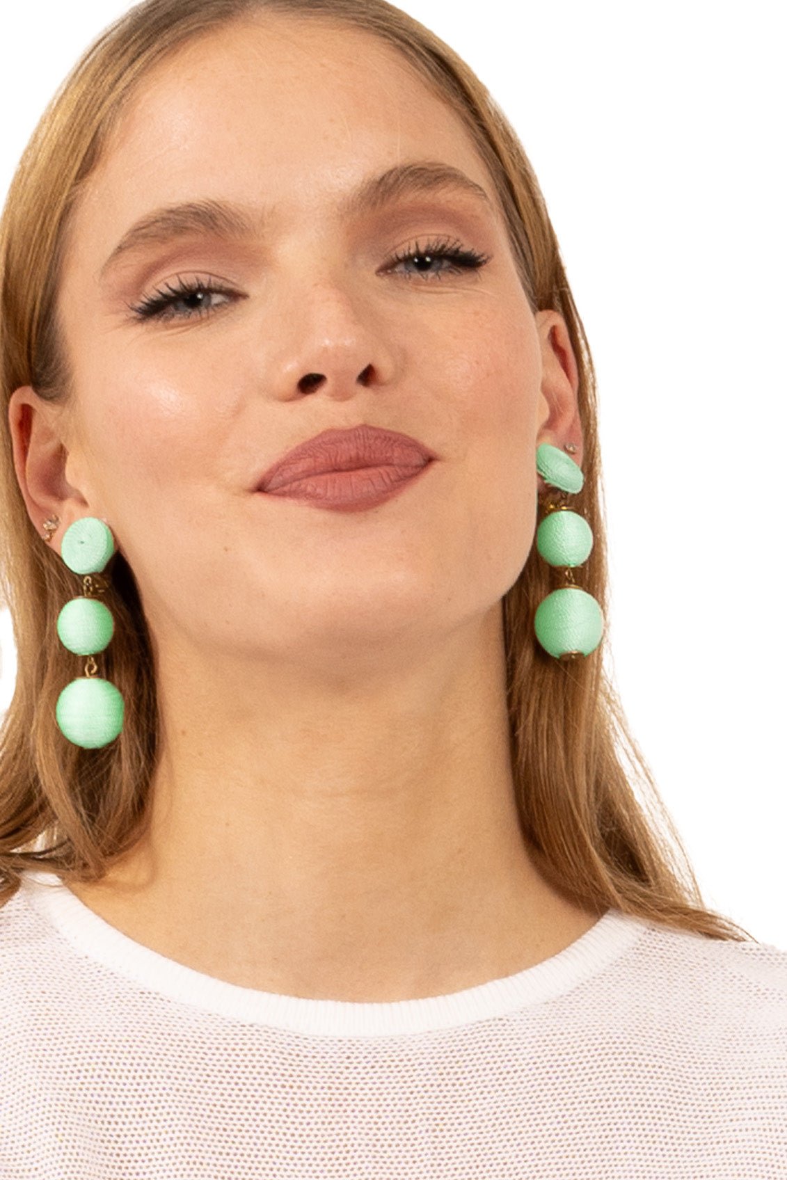 3-Drop Earrings - Durban Seafoam One Size