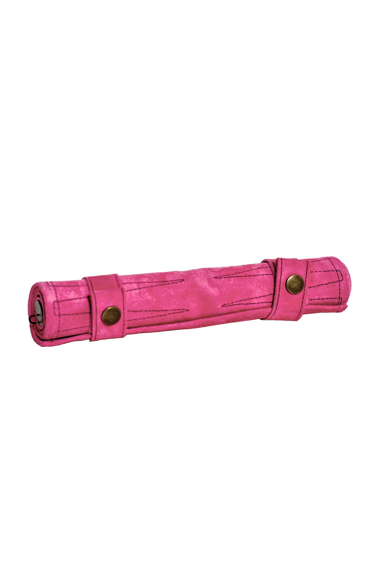 Leather Roll-Up Backgammon Set Fuschia