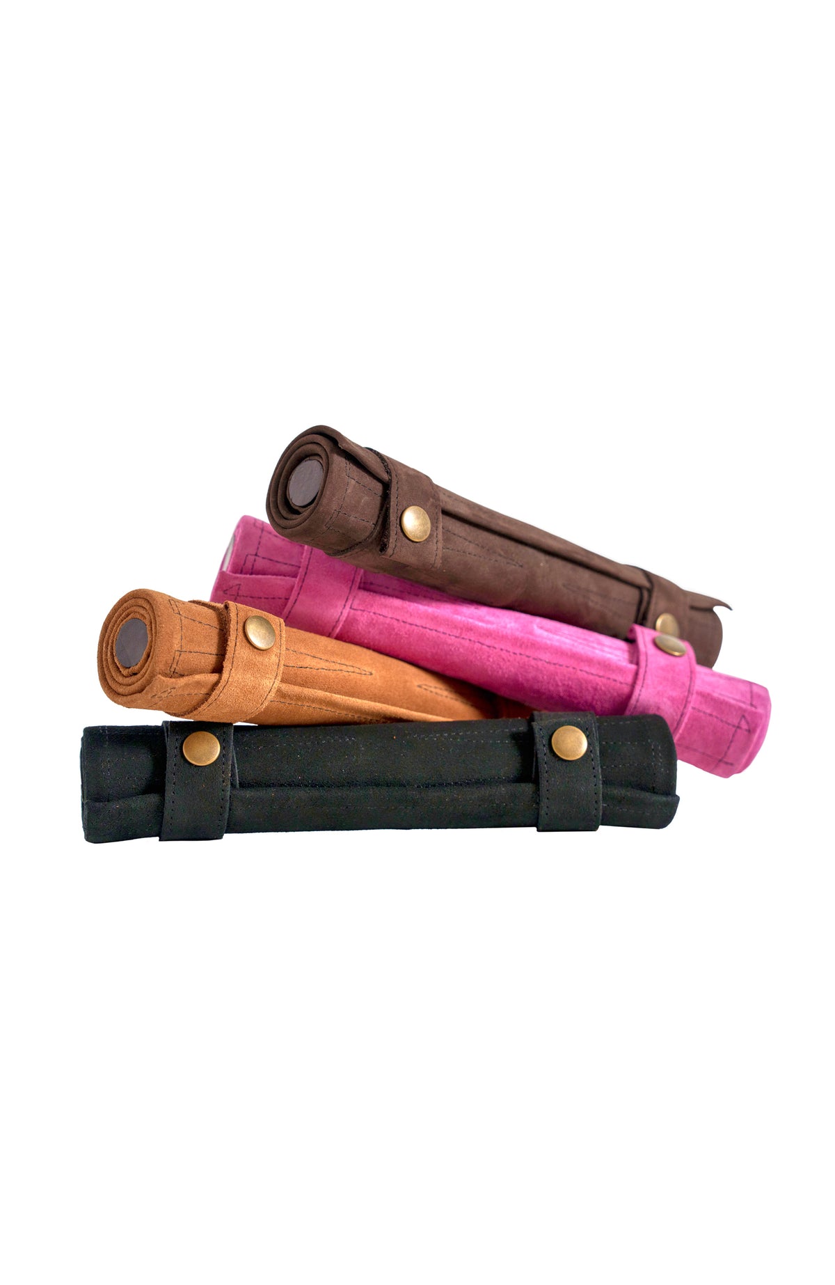 Leather Roll-Up Backgammon Set Chocolate