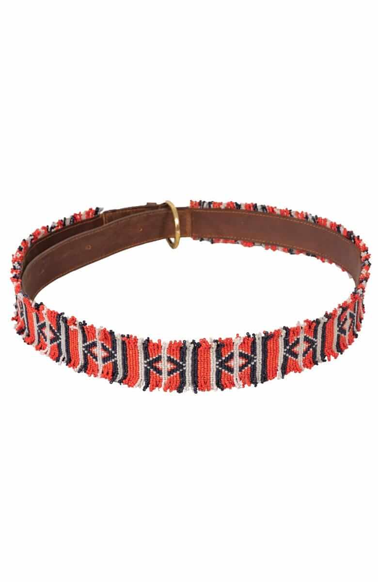 Fringe Benefits Masai Beaded Belt Imari