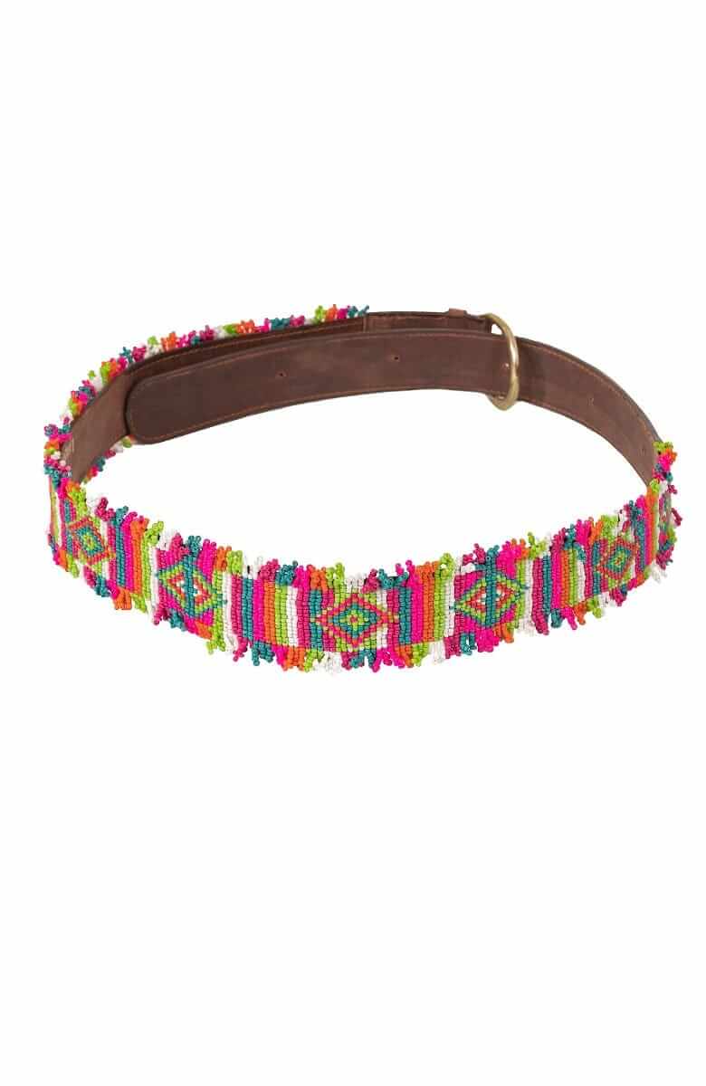 Fringe Benefits Masai Beaded Belt Multi