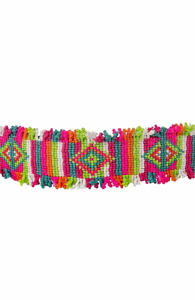 Fringe Benefits Masai Beaded Belt Multi