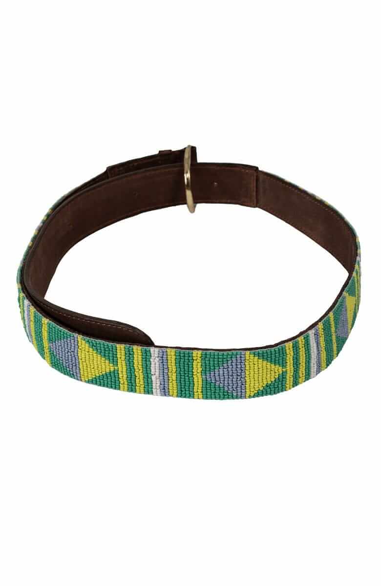 Go Fly a Kite Masai Belt Lime Turq