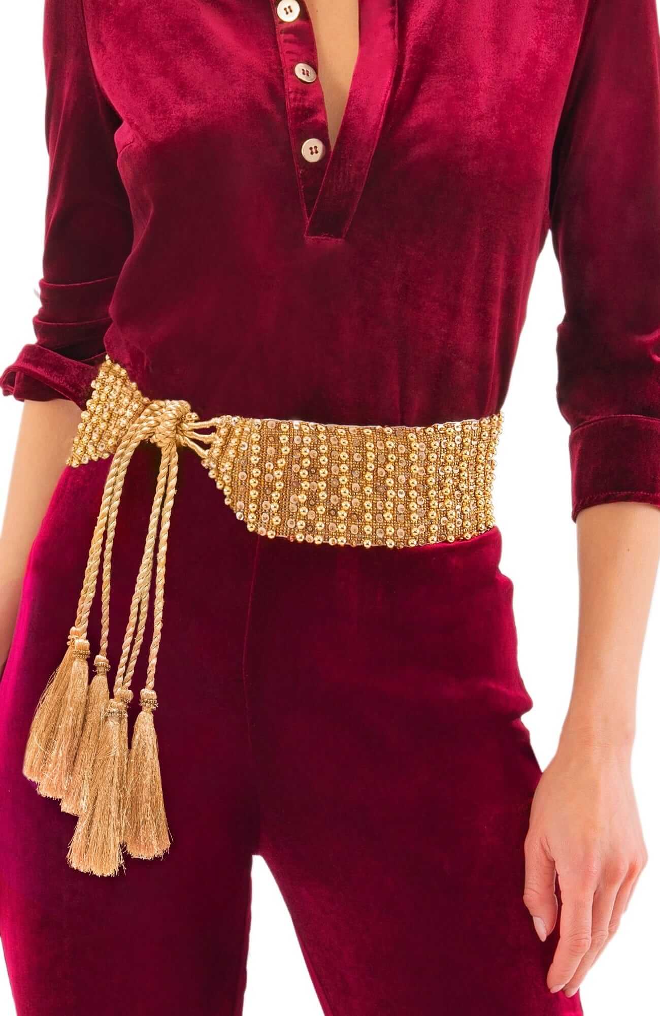 Adjustable Sha Na Na Belt Gold