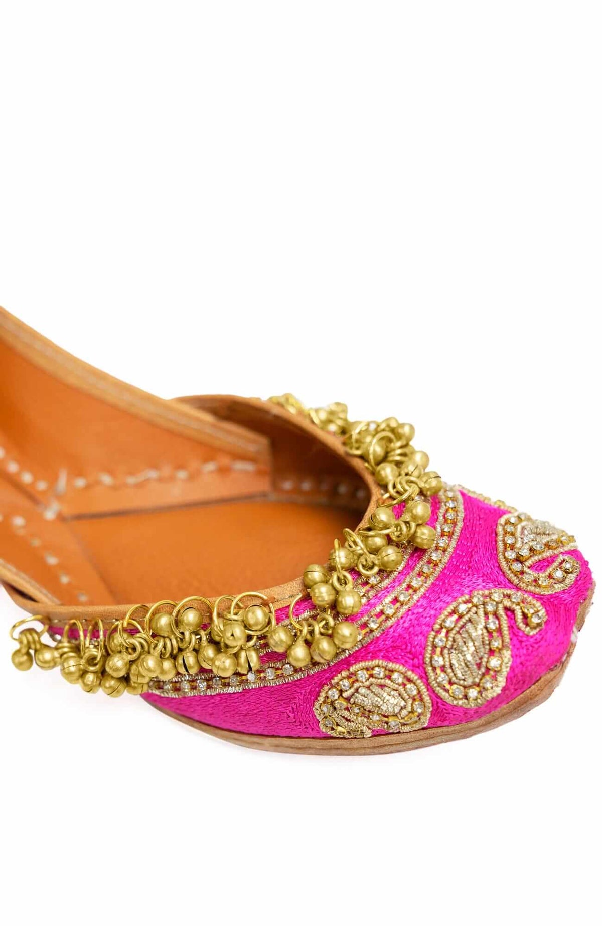 Hand Embroidered Jingle Jangle Jutti Flats Pink