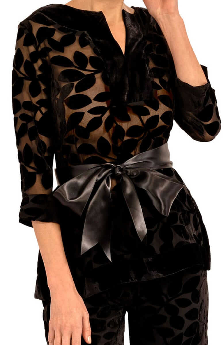 3" Silk Ribbon - 2 Yards Black One Size