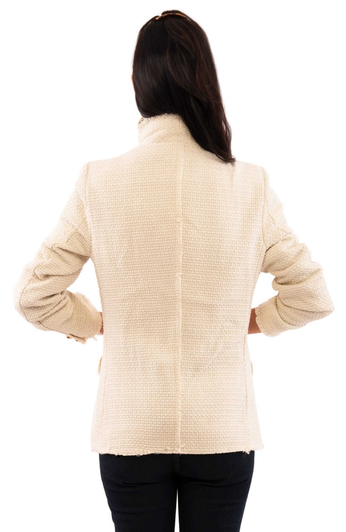 Double Breasted Blazer - Solid - Final Sale Creme