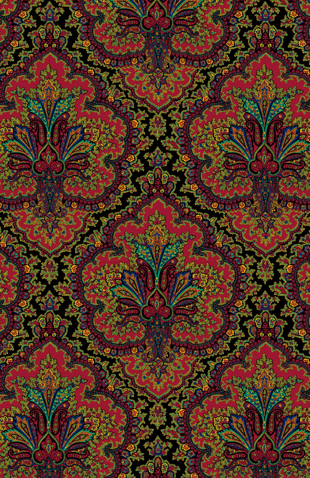 Scorching Hot Top - Passion Paisley Black