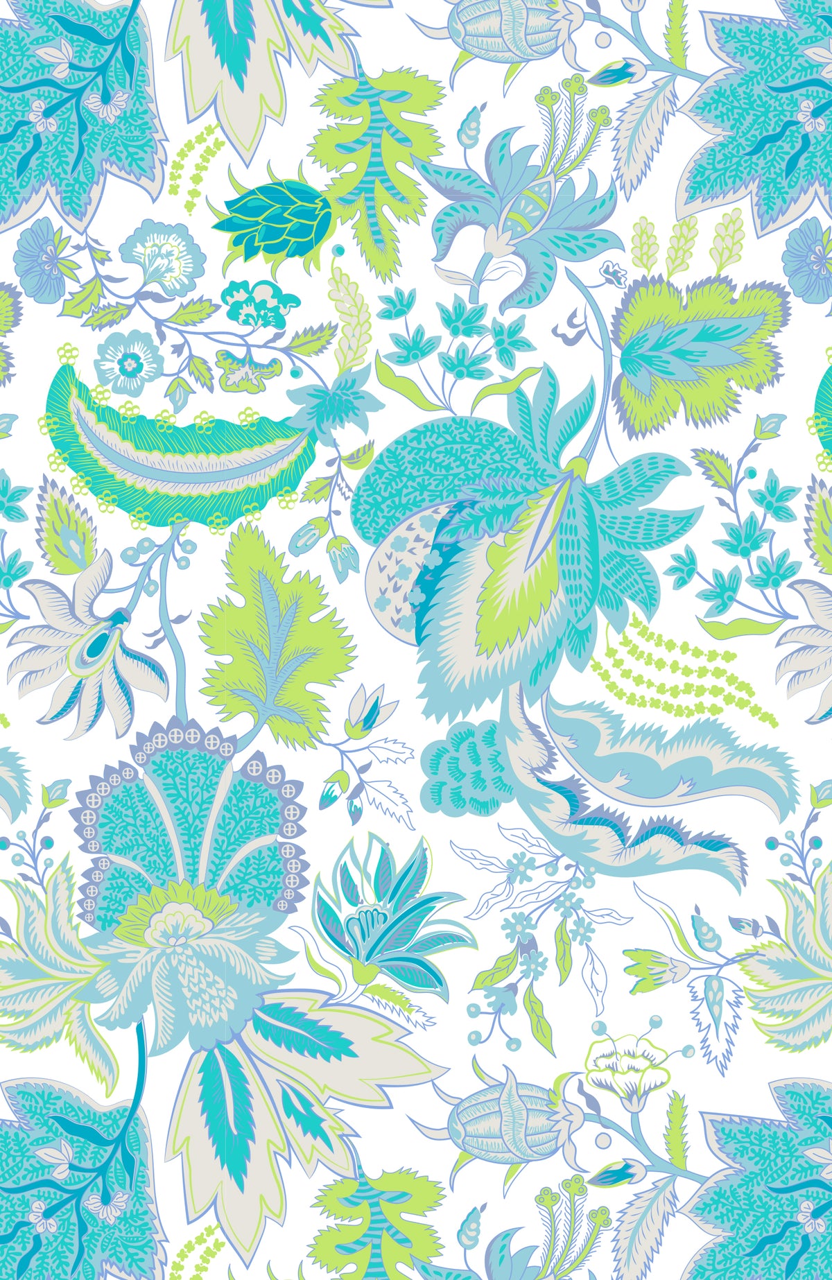 Twist & Shout Dress - Blooming Party Ocean Turq