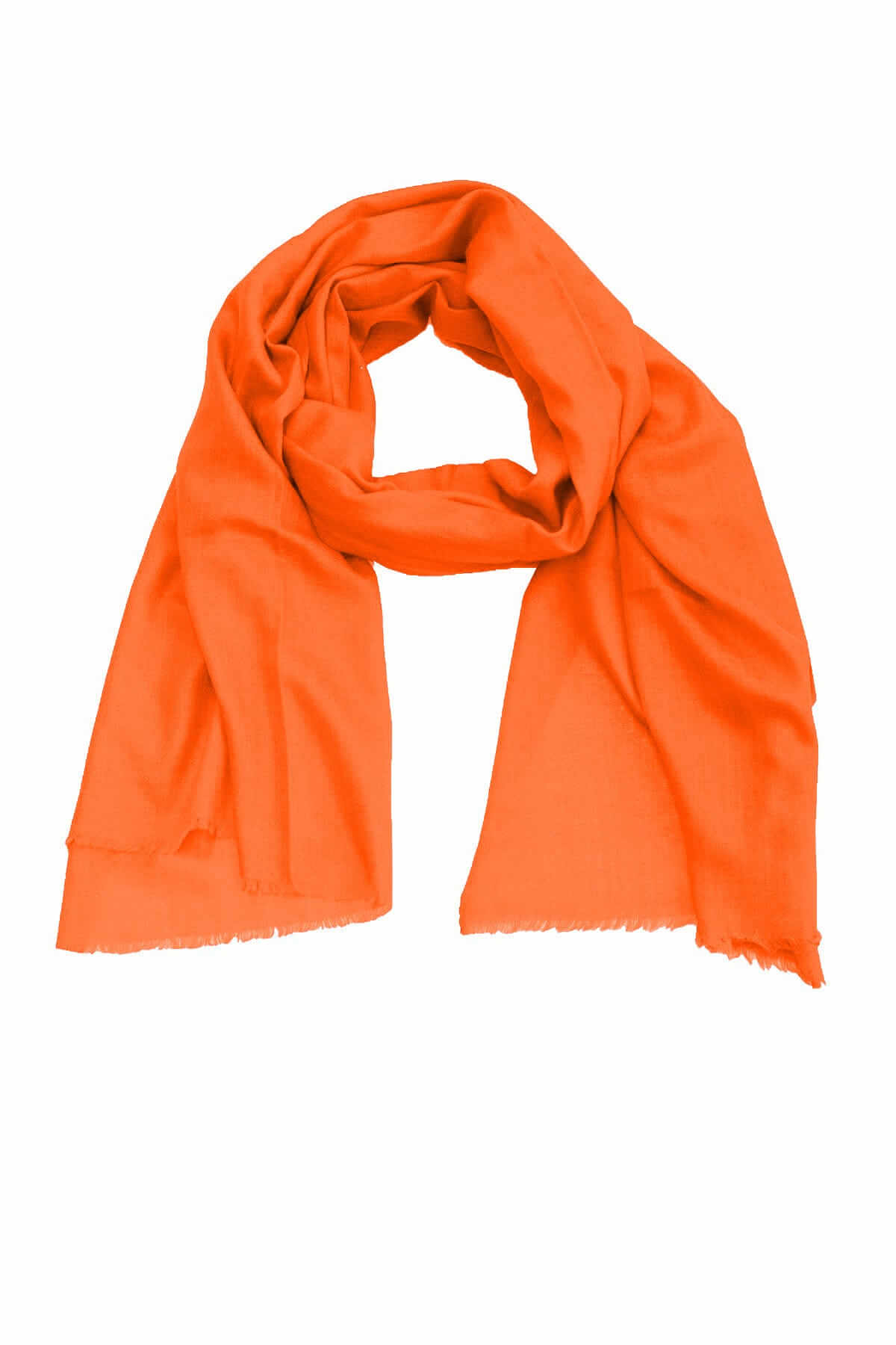 100% Cashmere Pashmina Scarf/Shawl - Classic Orange