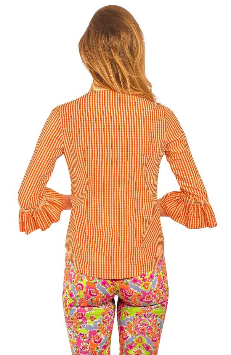 Priss Blouse - Gingham Orange