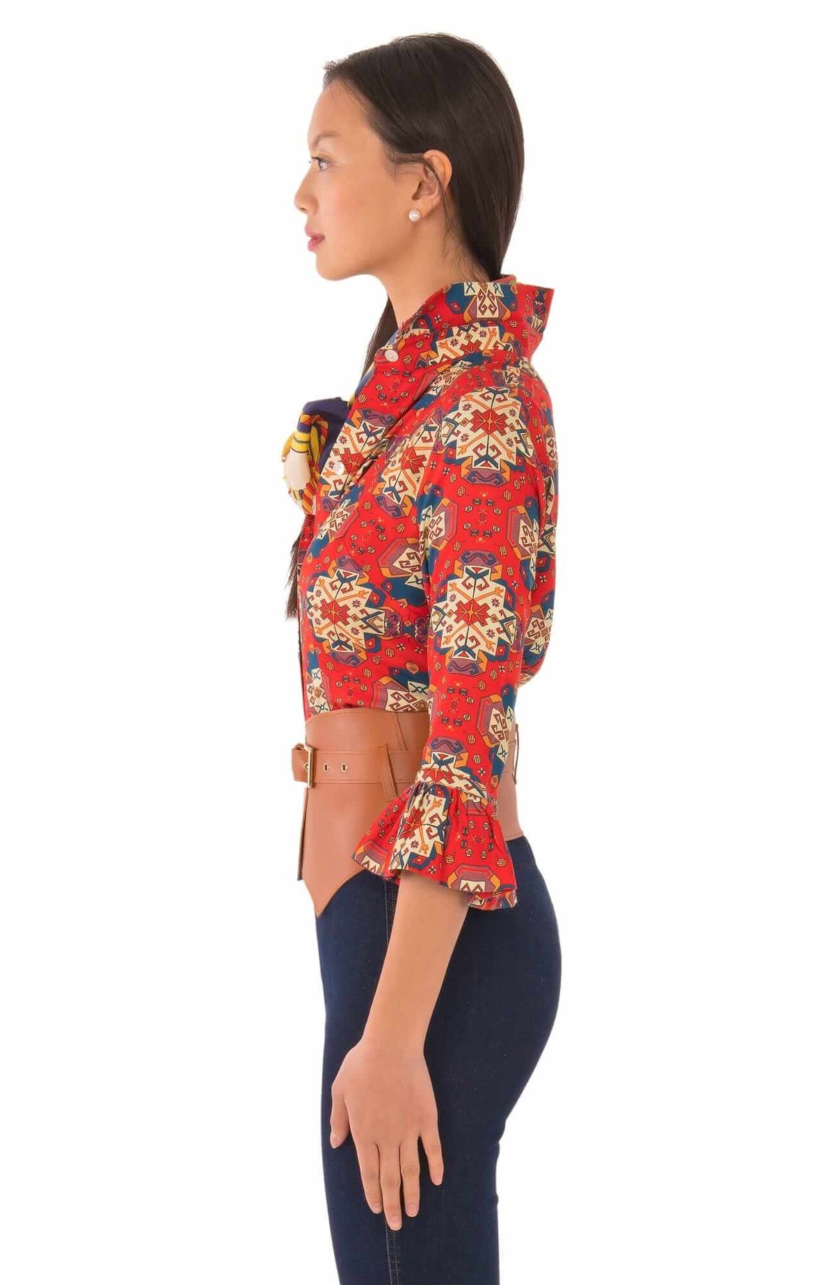 Priss Blouse - Turkey Trot - Final Sale Red