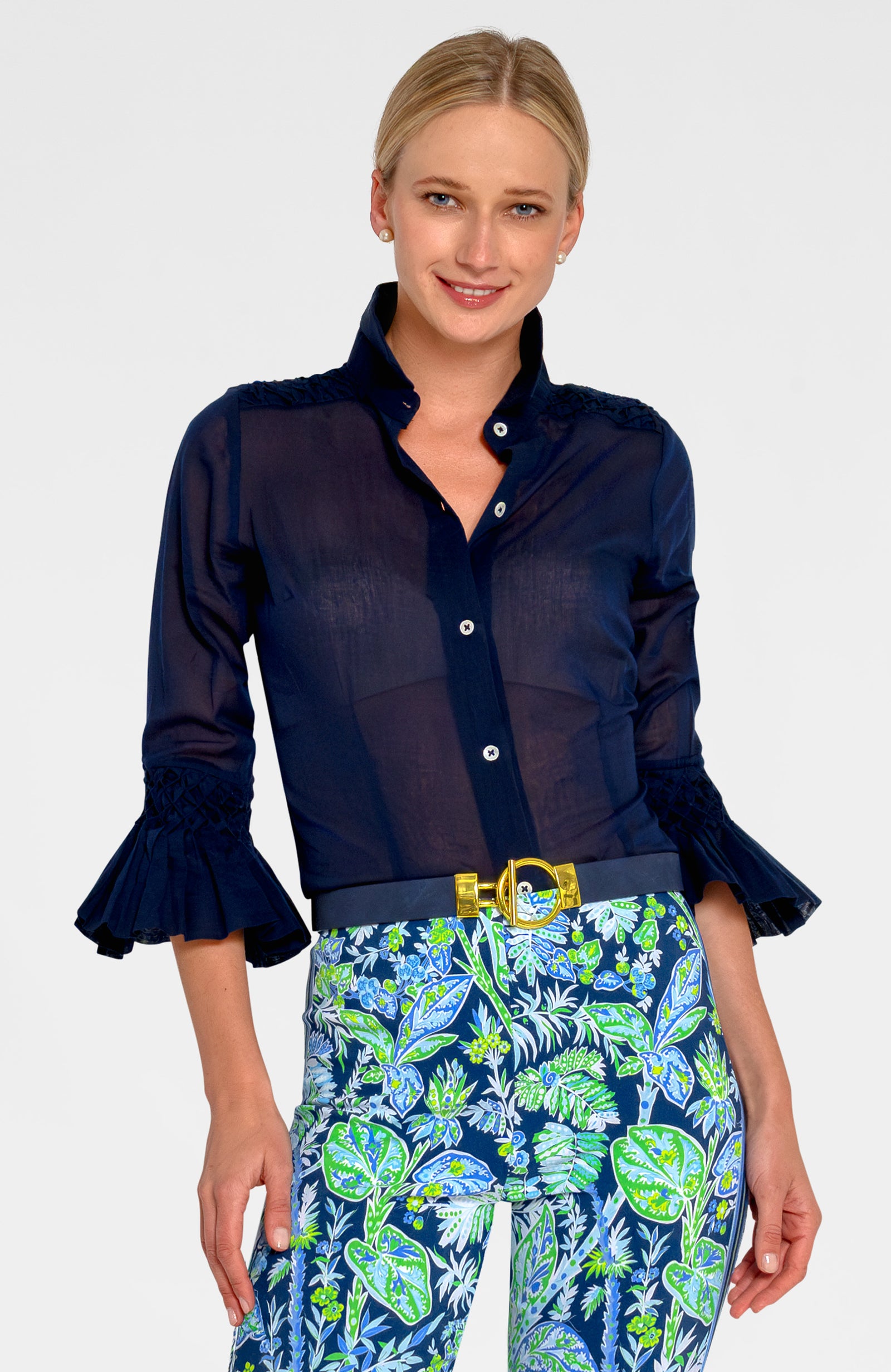 Fortuna Goddess Of Fortune Blouse - Roman Goddess Navy