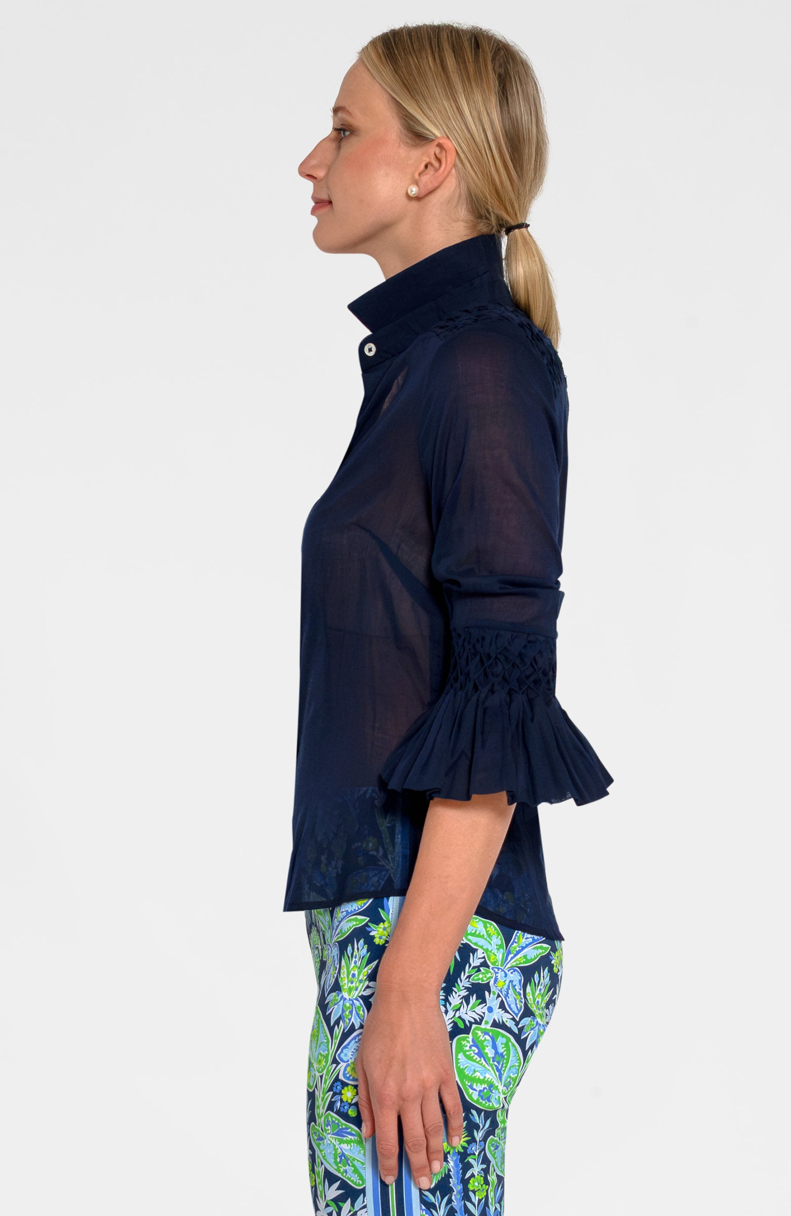 Fortuna Goddess Of Fortune Blouse - Roman Goddess Navy