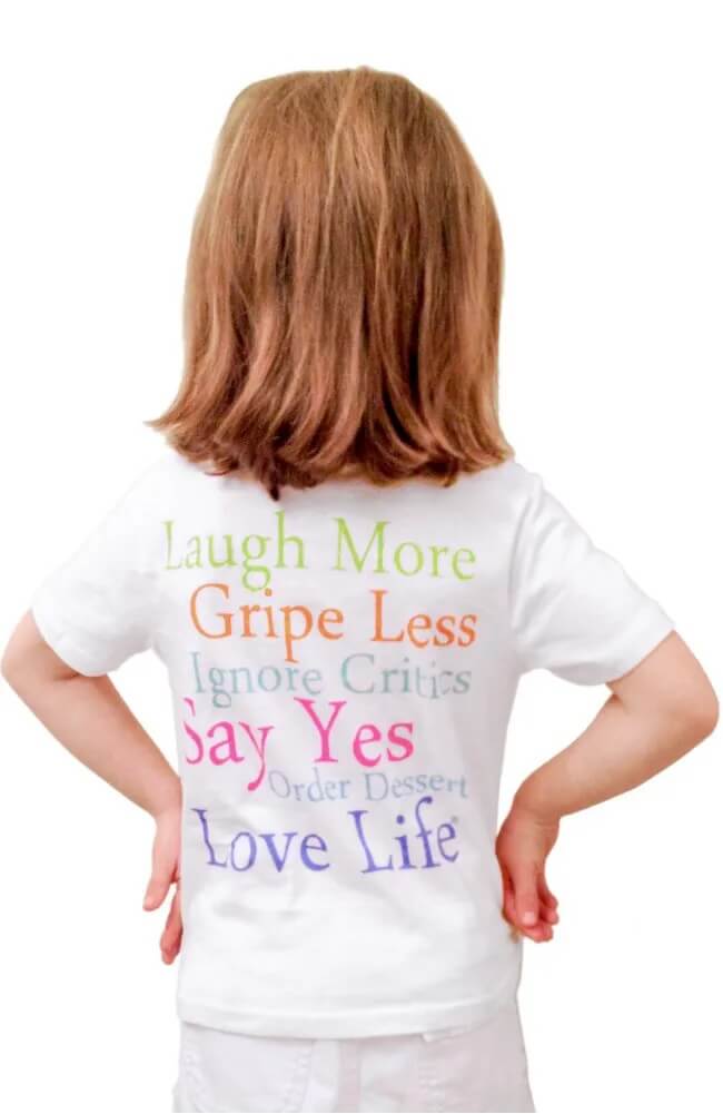 &quot;Laugh More&quot; Kids Cotton Short Sleeve Tee Multi