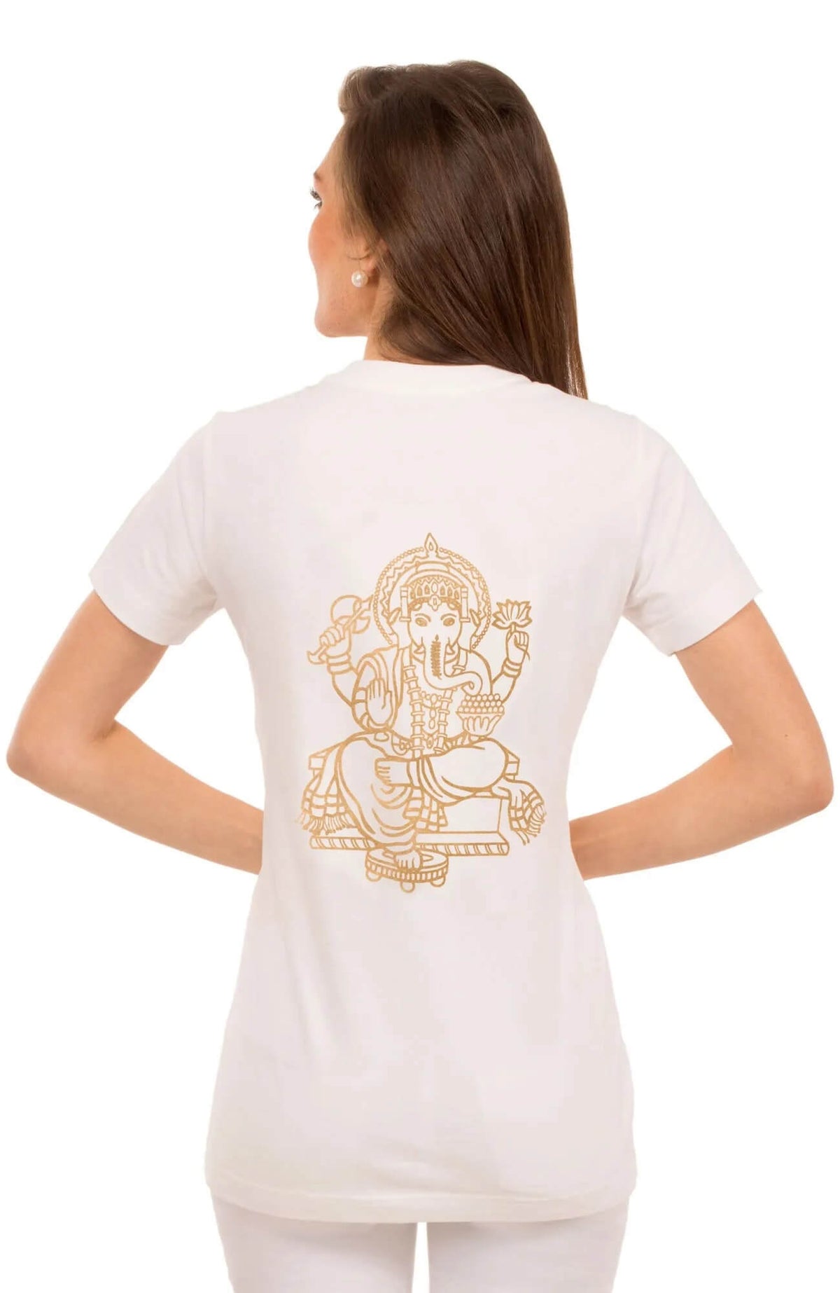 Zen Lane Ganesh Cotton Short Sleeve Tee Shirt with Gift Box Ganesh