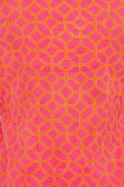 Cotton Boyfriend Shirt - Lucy In The Sky With Diamonds - Final Sale Pink Orange