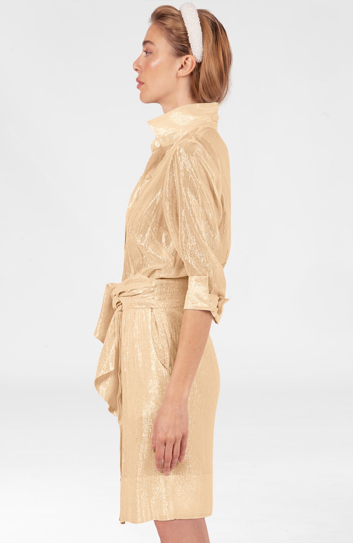 Lurex Breezy Blouson Dress