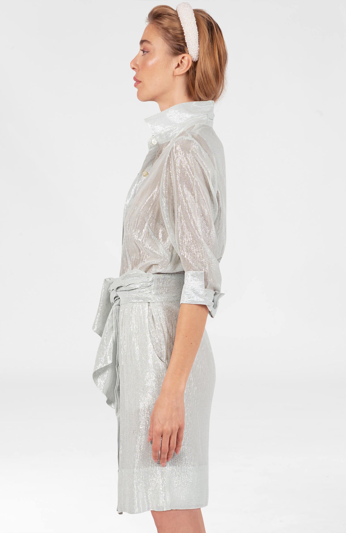 Lurex Breezy Blouson Dress