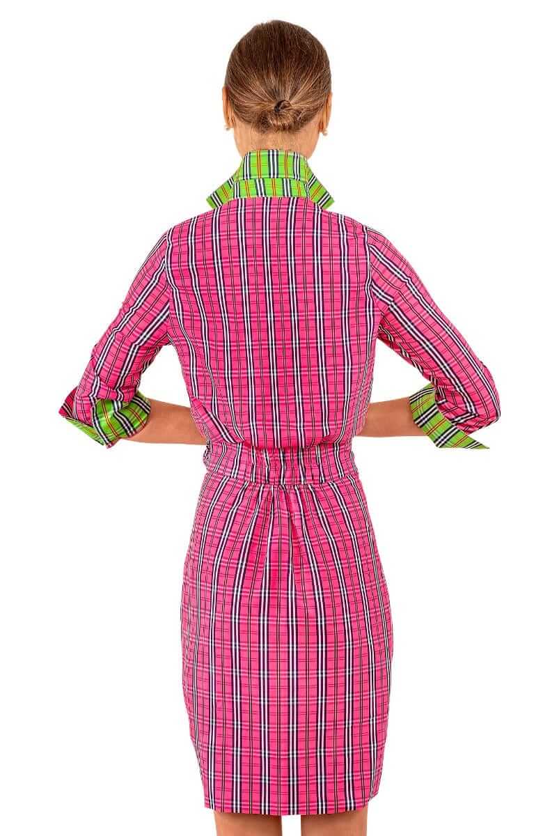 Breezy Blouson Dress - Sunshine Plaid - Final Sale Pink